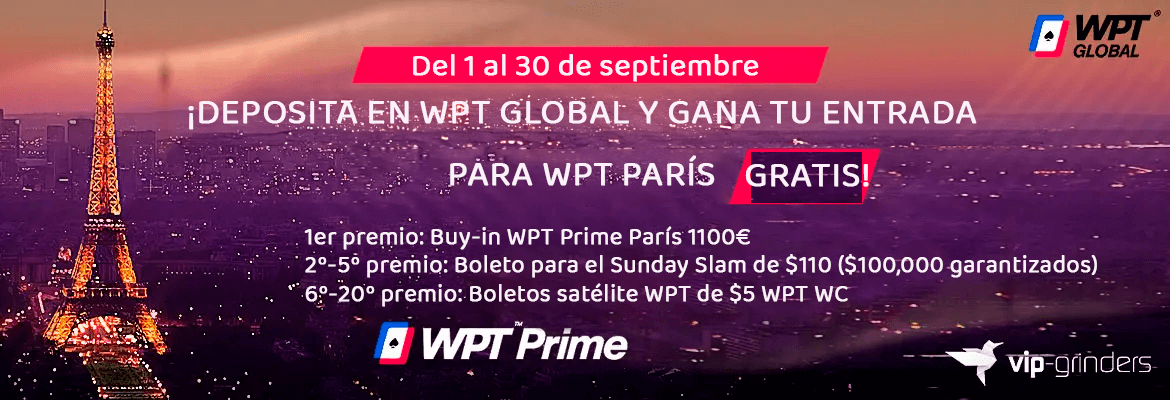 Campeonato WPT de Paris: gana el increíble premio de €1100