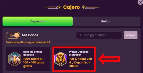 bizzo casino bonos cajero