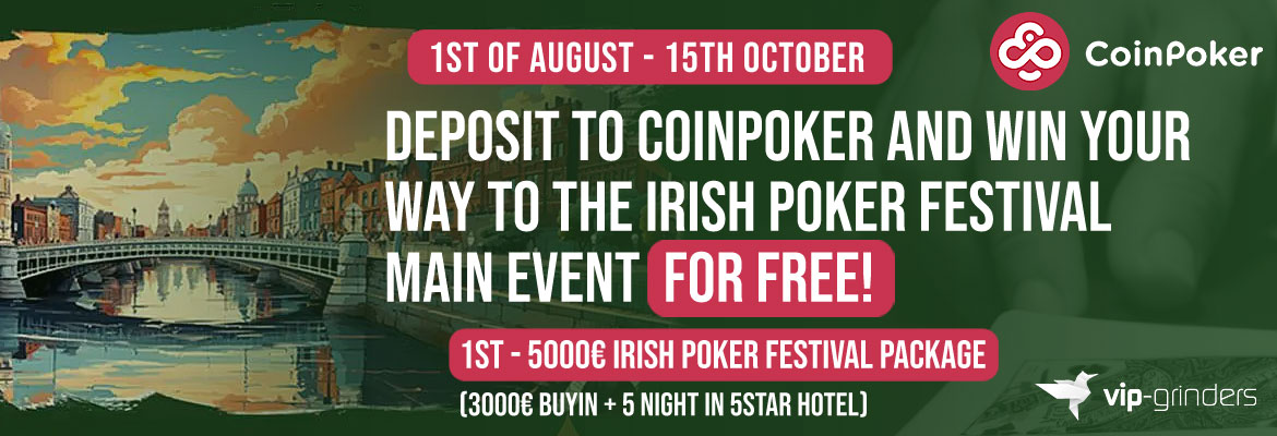 Paquete de €5,000 para el Irish Poker Festival Main Event